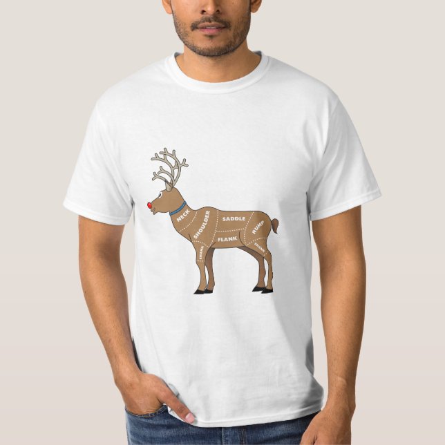 T-shirt Viande de renne pour Noël (Devant)