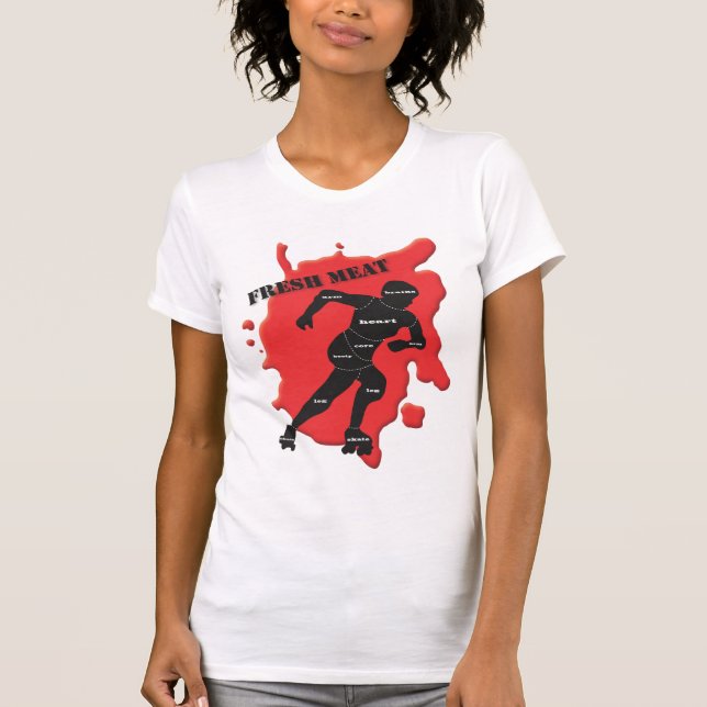 T-shirt Viande fraîche de Derby de rouleau (Devant)