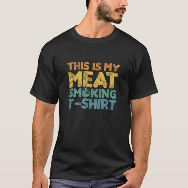 T-shirt Viande Fumer barbecue Fumeur Grill Grill St (Devant)