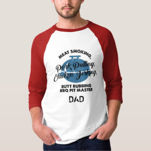 T-shirt Viande Fumer BBQ Pit Master Papa Fête des pères pe