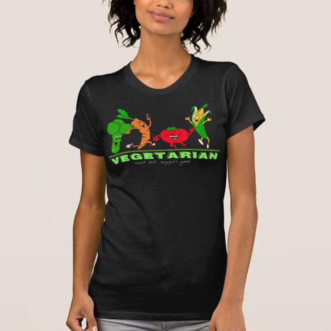 T-shirt viande mauvais, légume bon Végétarien (Devant)