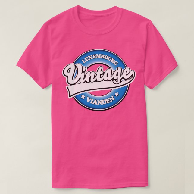 T-shirt Vianden luxembourg rétro (Design devant)