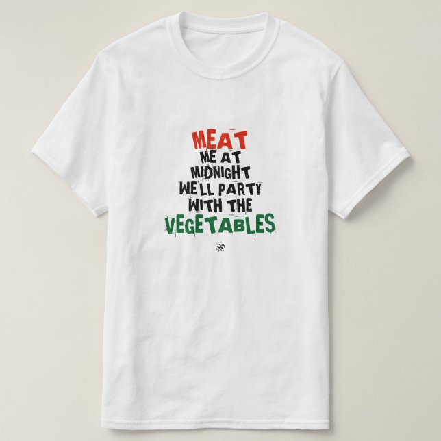 T-shirt Viandes et légumes (Design devant)