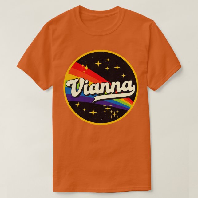 T-shirt Vianna Rainbow Dans L'Espace Style Vintage (Design devant)