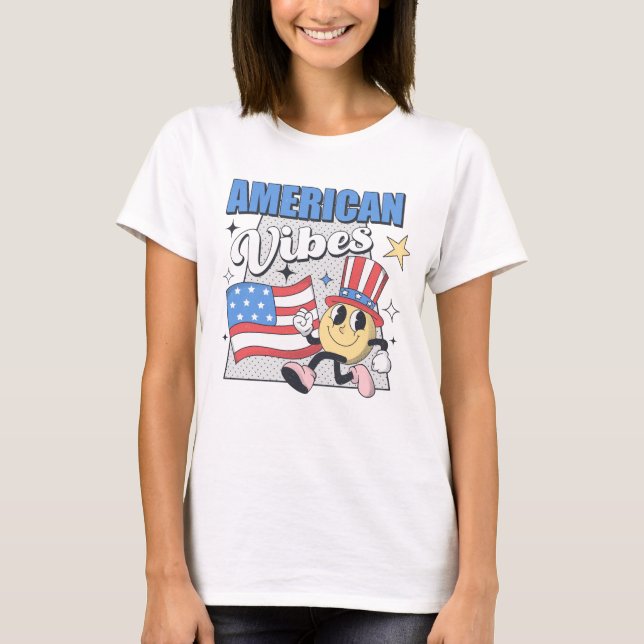 T-shirt Vibes américaines (Devant)