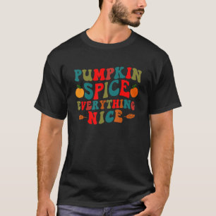 T-shirt Vibes Automne Vintage Citrouille Épice Et Tout