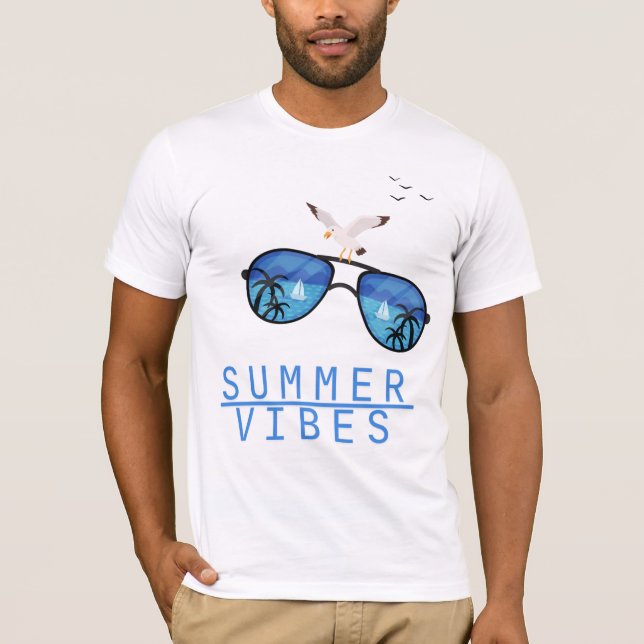 T-shirt Vibes Beach SunGlass (Devant)