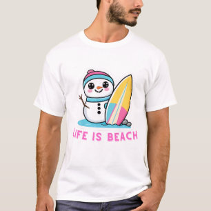 T-shirt Vibes Beachy Snowman
