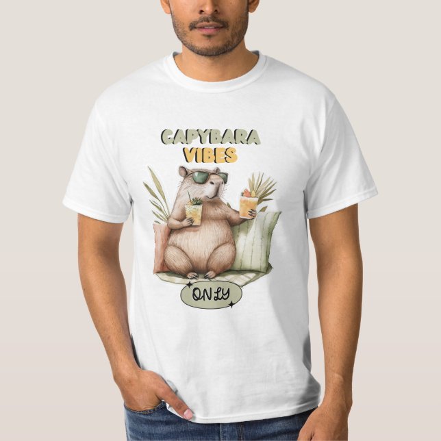 T-shirt Vibes Capybara uniquement (Devant)