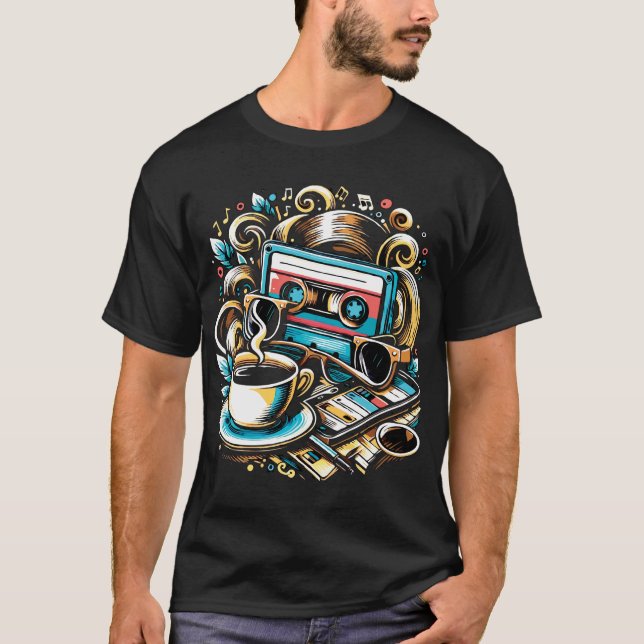 T-shirt Vibes Cassette Rétro (Devant)