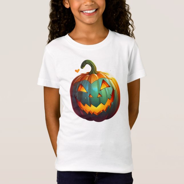 T-Shirt Vibes Citrouilles d'Halloween (Devant)