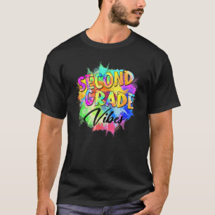 T-shirt Vibes colorées de 2e année Étudiante Retour à S