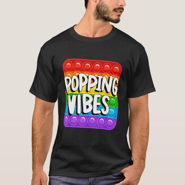 T-shirt Vibes Cool Jeu Carte Fidget Pop It (Devant)
