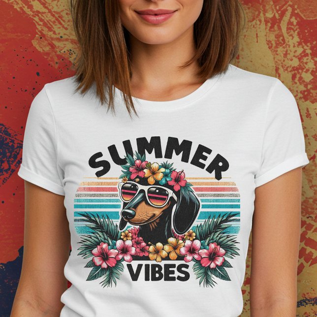 T-shirt Vibes Dachshund été (Créateur téléchargé)