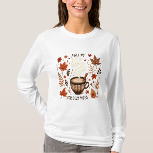 T-shirt Vibes d'automne Café, Feuille & Cosy Automne esthé