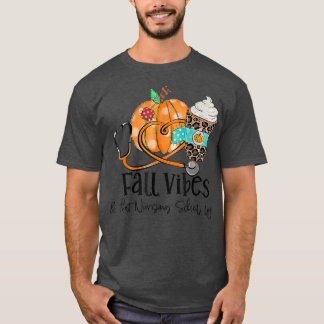 T-shirt Vibes D'Automne Et Citrouille De Vie À L'École De