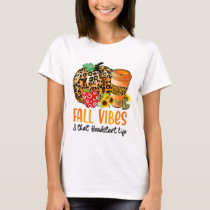 T-shirt Vibes D'Automne Et Le Citrouille De La Vie De Head