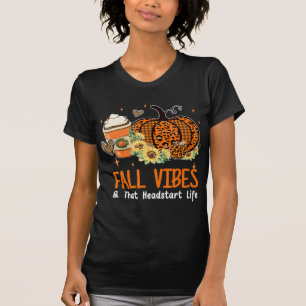 T-shirt Vibes D'Automne Et Le Citrouille De La Vie De Head