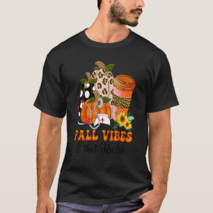 T-shirt Vibes d'automne et que RN Nurse Life Automne Thank