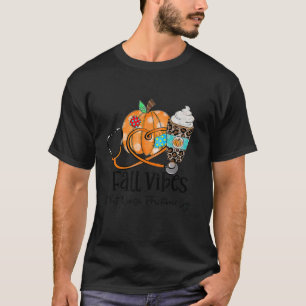 T-shirt Vibes D'Automne Et Vie De Infirmière Spécialisée C