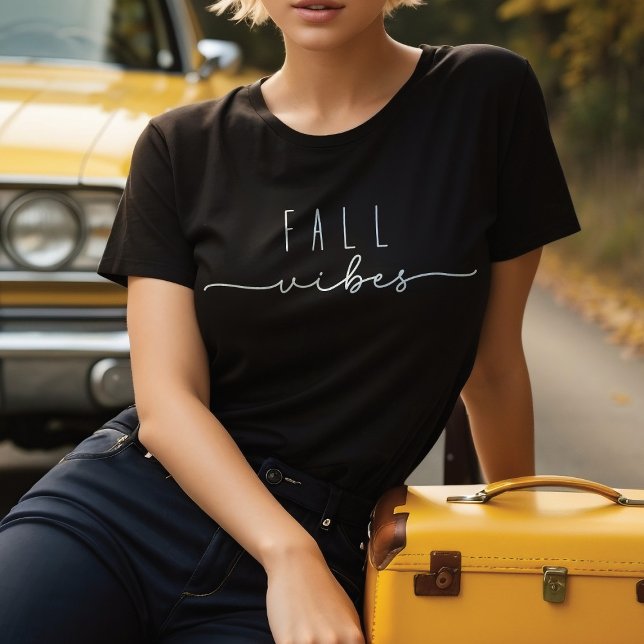 T-shirt Vibes d'automne minimaliste tendance (Créateur téléchargé)