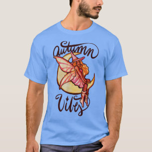 T-shirt Vibes d'automne Moon Witch Black Fairy Art