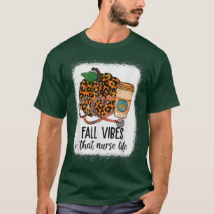 T-shirt Vibes D'Automne Qui Infirmière Vie Infirmière Auto