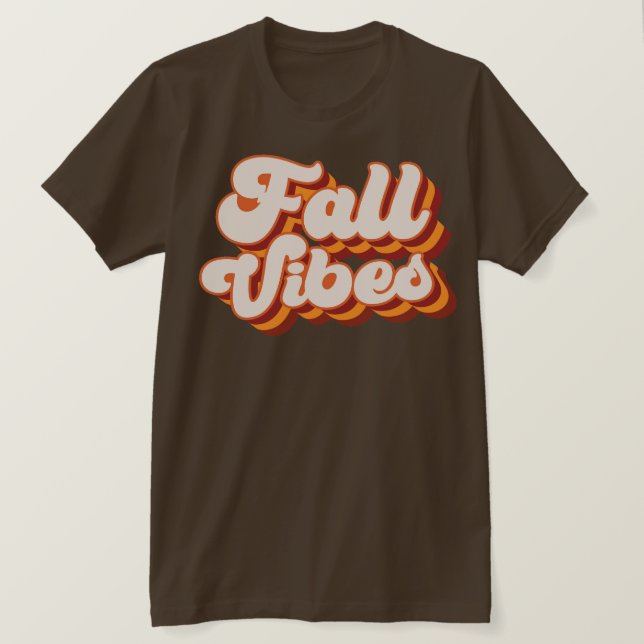 T-shirt Vibes d'automne rétro (Design devant)