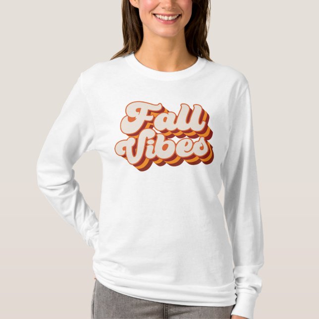 T-shirt Vibes d'automne rétro (Devant)