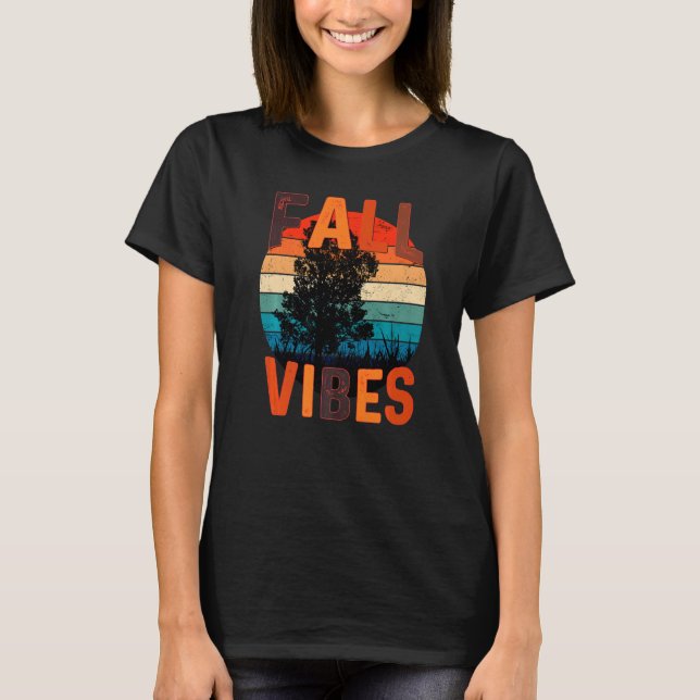 T-shirt Vibes d'automne Rétro Épice de citrouille Café d'a (Devant)