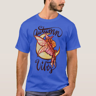 T-shirt Vibes d'automne Sorcière Lune Fée Noire ArtT-Shirt