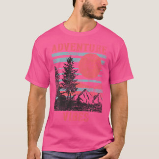T-shirt Vibes d'aventure vintage Extérieur Explorez Randon