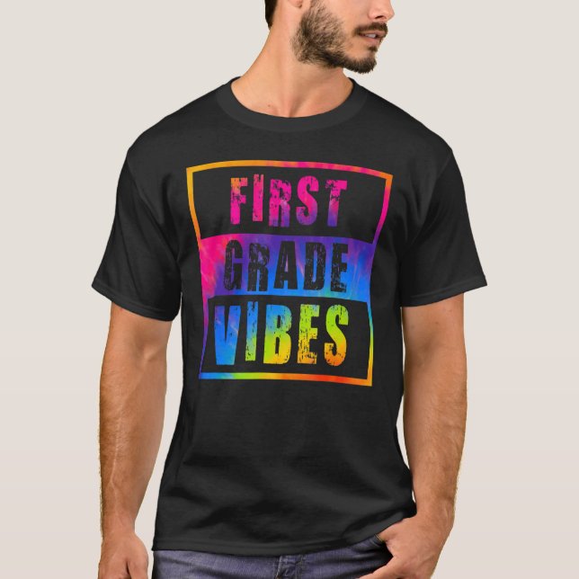 T-shirt Vibes De 1E Année Premier Jour D'École Retour À L' (Devant)