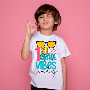 T-shirt Vibes de 1re année seulement Retour à l'école