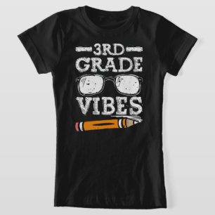 T-Shirt Vibes de 3e année - Équipe de 3e année Rétro 1er j