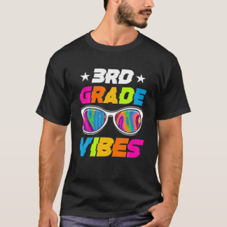 T-shirt Vibes De 3E Année Lunettes De Soleil Retour À L'Éc