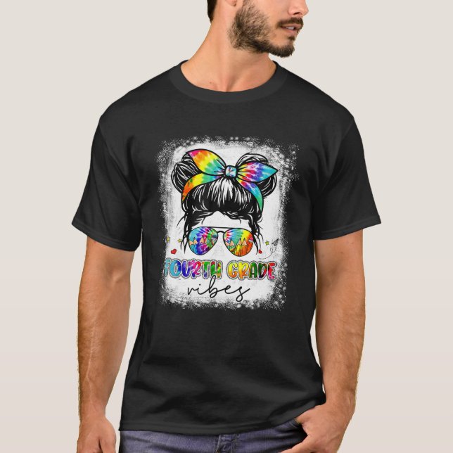 T-shirt Vibes De 4E Année À L'École Bleu Bleu B (Devant)