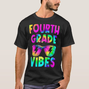 T-shirt Vibes De 4E Année Tee Dye Retour À L'École 4E Anné