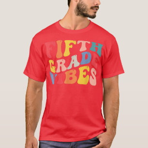 T-shirt Vibes de 5e année enseignant Retour à l'école Rétr