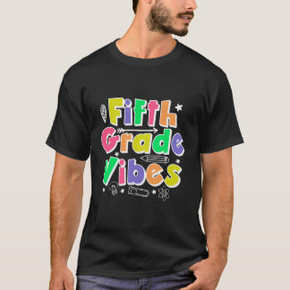 T-shirt Vibes De 5E Année Retour À L'École 5E Année Équipe