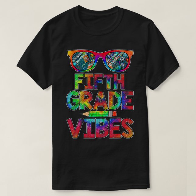 T-shirt Vibes de 5e année Retour à l'école Enseignants de  (Design devant)
