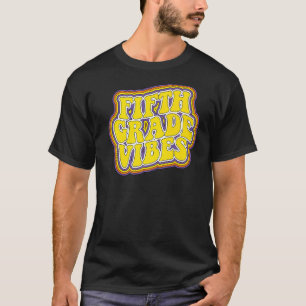 T-shirt Vibes De 5E Année Rétro Retour À L'École Nouvelle 