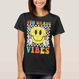 T-shirt vibes de 5e année sourire rétro visage enseignant