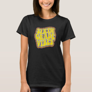T-shirt Vibes De 6E Année Rétro Retour À L'École Nouvelle 