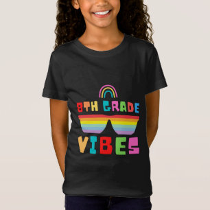 T-Shirt Vibes de 8e année Retour à l'école Enseignant et é