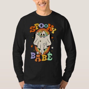T-shirt Vibes de Bébé Effrayant Groovy Rétro Fleuriste Fan