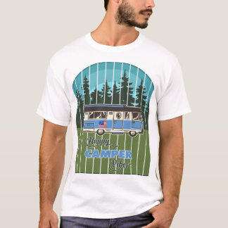 T-shirt Vibes de campeur heureux, voyage en camping-car vi
