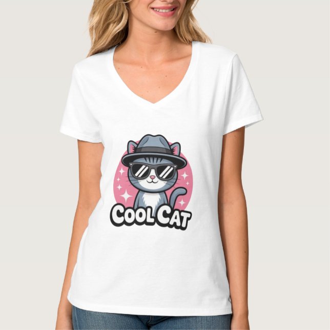 T-shirt Vibes de Chat Cool (Devant)