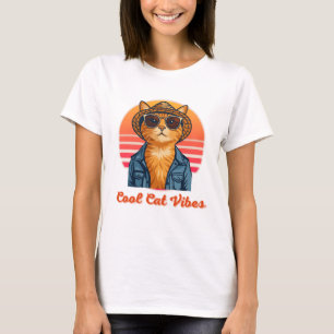 T-shirt Vibes de chats cool 🌴 😎