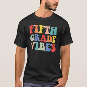 T-shirt Vibes de cinquième année Retour à l'école Rétro T-